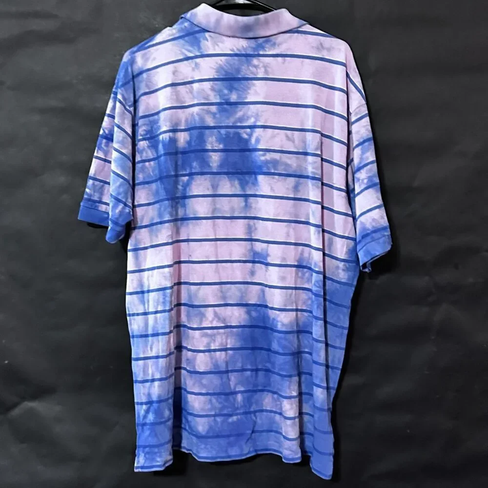 Ralph Lauren Polo Size 2XL Shirt Purple Tie Dye Acid Wash Grunge Golf XXL Pink